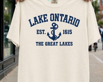 Lake Ontario Est 1615 Shirt, Great Lakes Graphic Tee, Funny Political Humor T-Shirt, Vintage Canada Est 1615 Tee, Canadian Gift #5