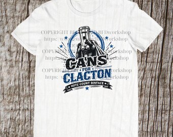 Cans For Clacton Shirt, Count Binface Election Parody Tee, Funny UK Politics Graphic T-Shirt, Clacton Vote Meme Gift for Fans