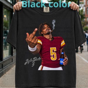 Jayden Daniels Middle Finger Shirt, Jayden Daniels Shirt, Kansas City Football Tee, Jayden Daniels Fan Gift, Commanders Xmas Gift