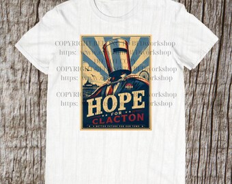 Hope For Clacton Shirt, Count Binface Election Poster Tee, Funny UK Politics Graphic T-Shirt, British Satire Vote Meme Gift