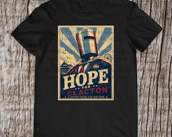 Hope For Clacton Shirt, Count Binface Election Poster Tee, Funny UK Politics Graphic T-Shirt, British Satire Vote Meme Gift