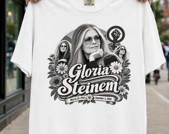 Gloria Steinem Shirt, Feminist Icon Tee, Women's Rights Shirt, Feminist Activist T-Shirt, Women's History Gift, Equality Tee #3