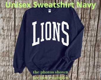 Vintage Lions T-Shirt, Lions Mascot Shirt, Lions Gameday Shirt, Lions Shirt, Lions Team Shirt, Go Lions, mascot Lions