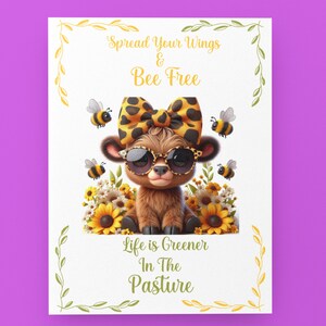 Girly koe schattig citaat bij gratis zonnebloem gefeliciteerd kaart bloemen gefeliciteerd stippel vaars cowgirl bloem schattig personaliseren zoet cadeau