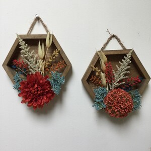 Pentagon shaped wood wall hangings