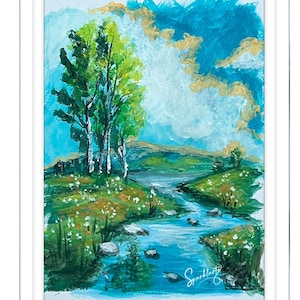 Landscape painting tutorial | how to paint | Downloadable PDF | Easy painting | Learn to paint