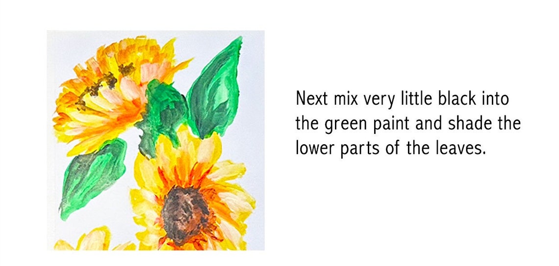 Sunflowers Painting Tutorial How to Paint Downloadable PDF Easy