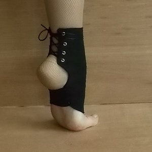 Guetre de tejidos, color negro, para circo A MEDIDA( Botas de trapeze tejidos cerceau aerien, gaiters, aerial boots)