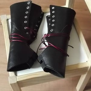 Guetre all in leather, ON MEASURES, color of your choice for Circus and pole dance (trapeze boots fabrics air hoop, gaiters, aerial boots) image 6