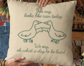 Goose Band Pillow, Empress of Organos Lyric Throw Pillow, Jam Band Home Decor, Goose Fan Gift, Indie Jam Band Music Pillow
