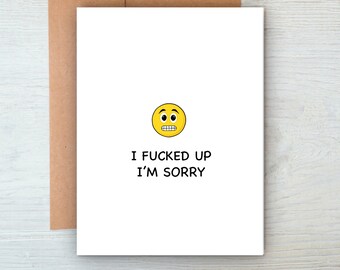 I'm Sorry Emoji Card - Etsy I'm Sorry Emoji Card - Etsy