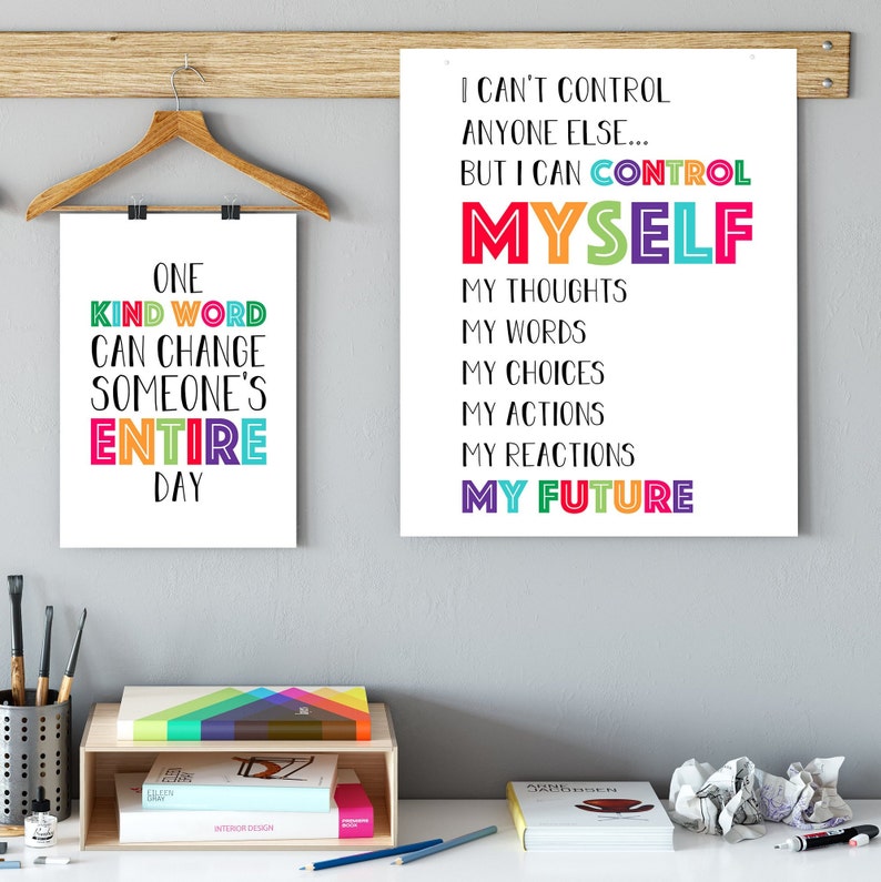 Teacher Poster Bundle Motivational Inspiration Classroom Decor Student ...