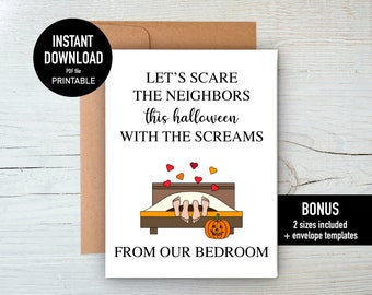 Adult Halloween Card | Etsy