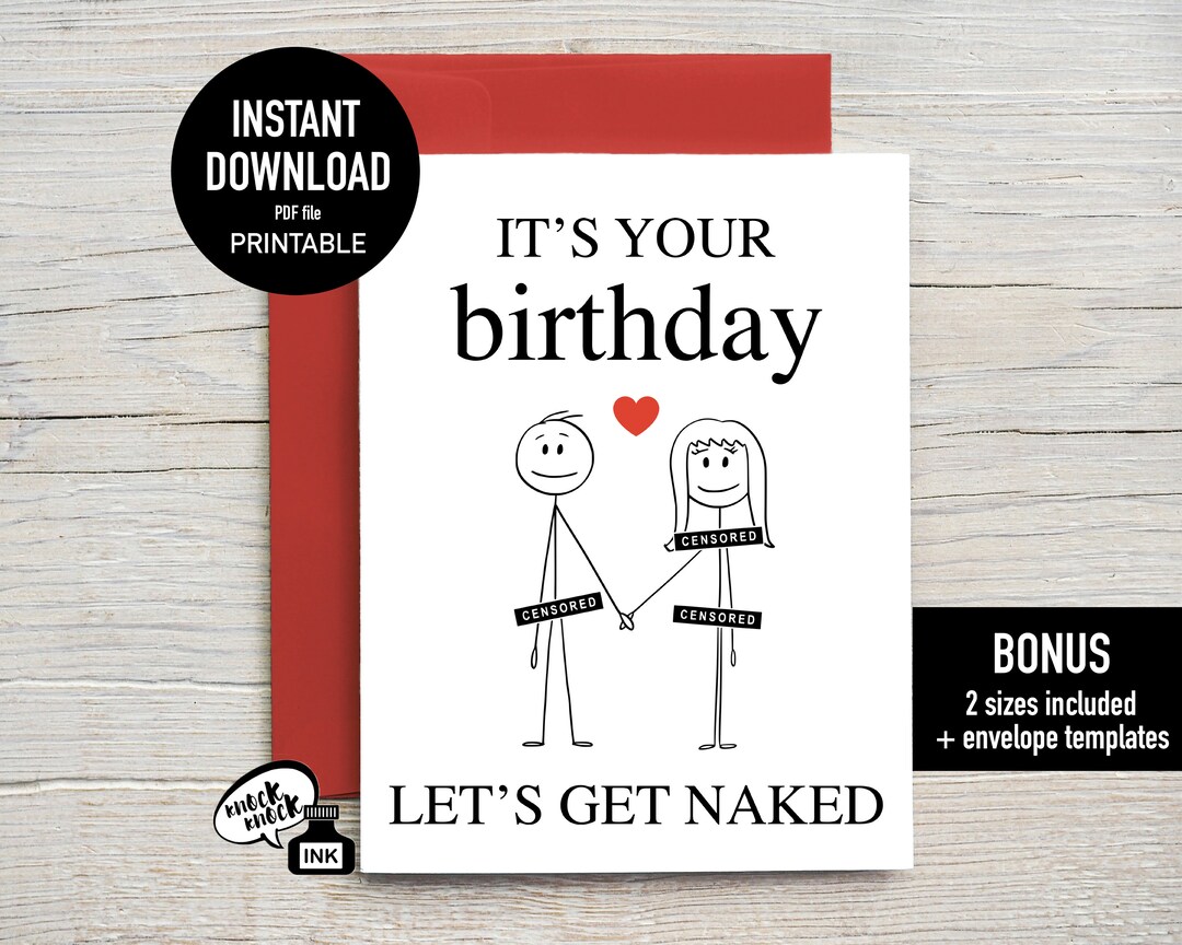 Printable Adult Birthday Card Censored Card Naughty Card - Etsy