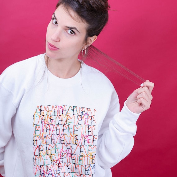 embroidered sweatshirt womens