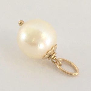 Charm supplémentaire perle d&#39;Akoya & Gold Filled / AA+ 7,5 mm Ronde blanche, Perle de culture d&#39;Akoya du Japon, DIY fabrication de bijoux de mariage / Bracelet chaîne