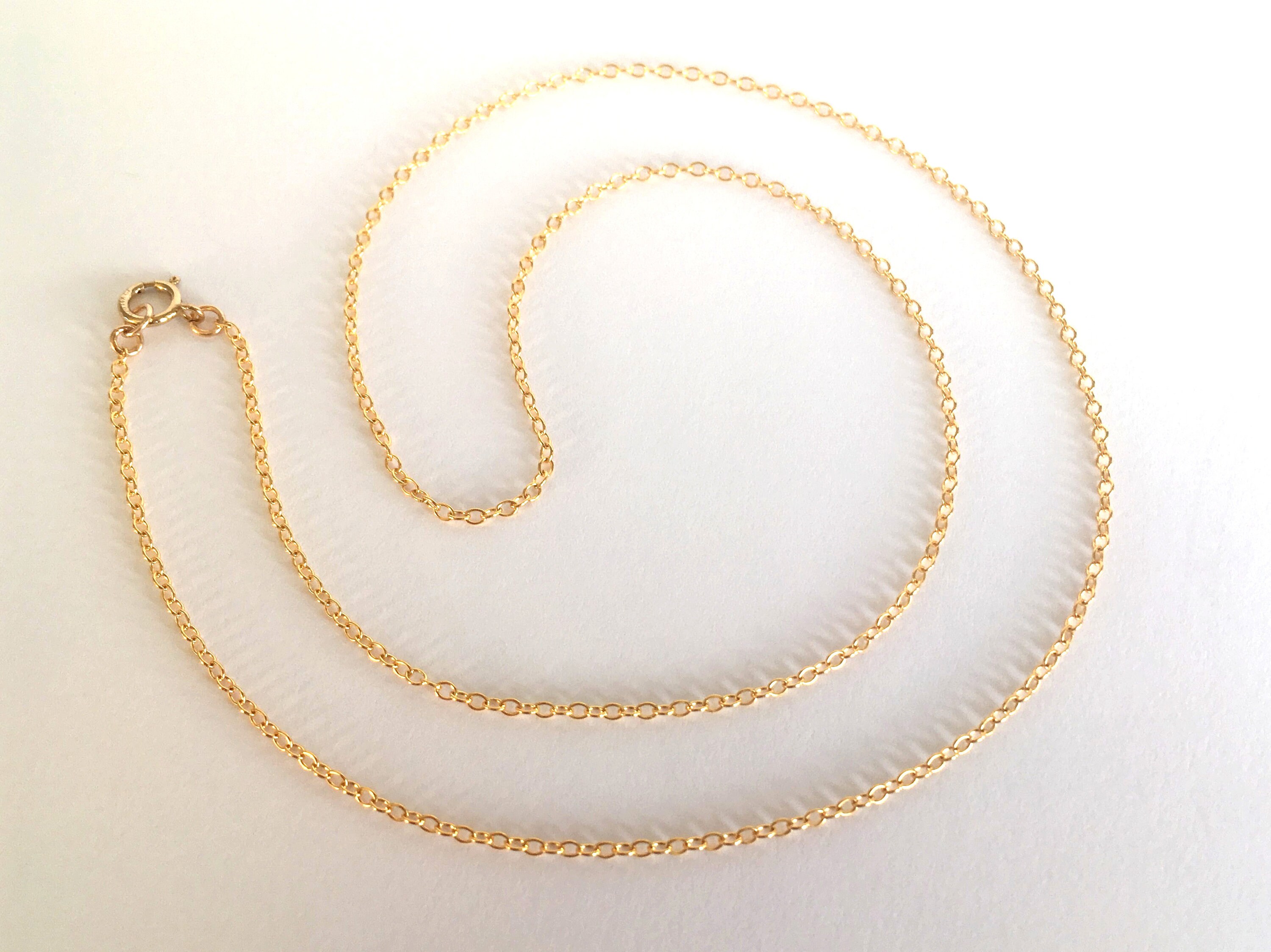 50 cm 14K Gold Filled Chain Necklace / 19.7 Inch Long Fine Etsy