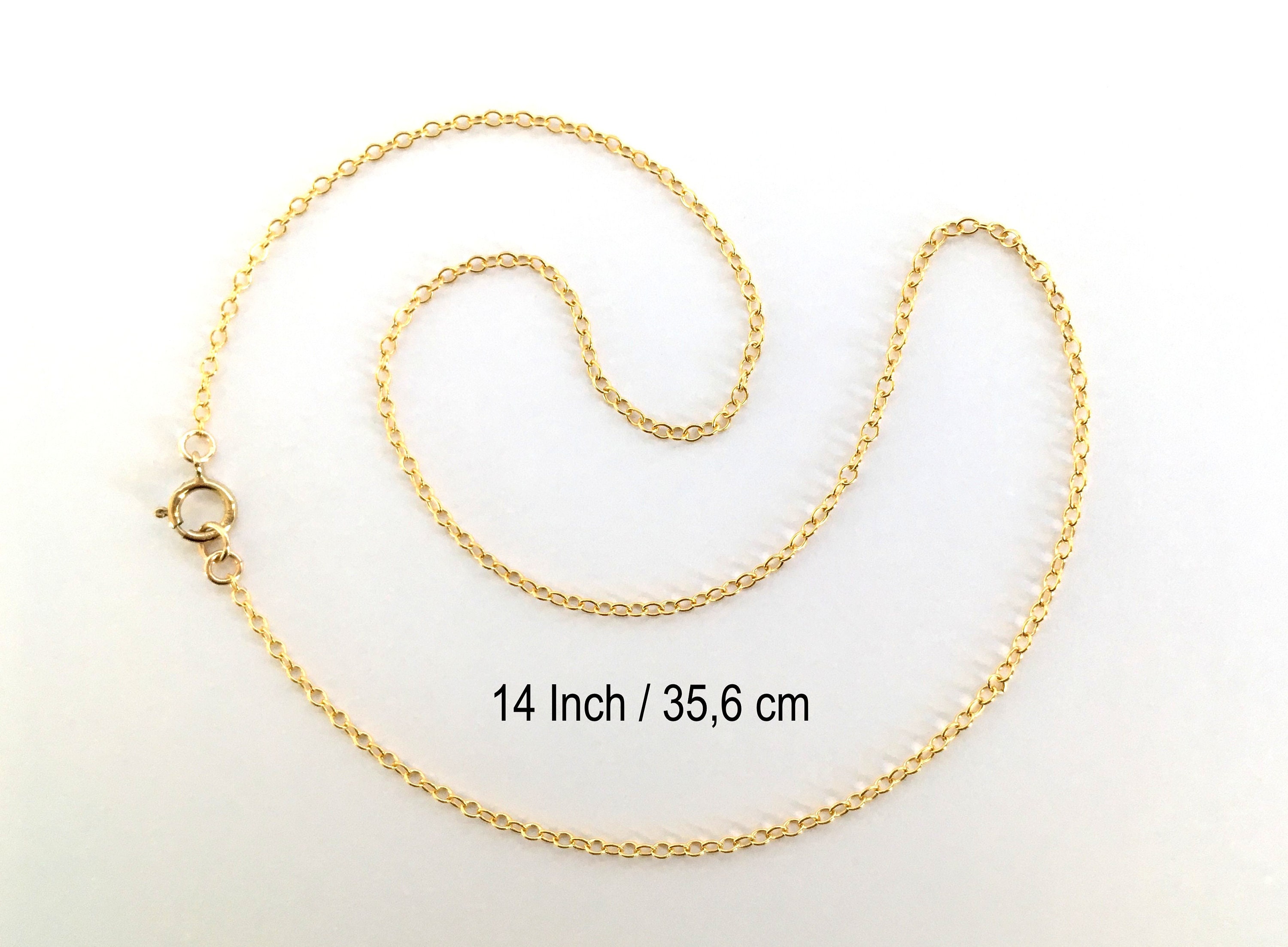 17 Inch 14k Gold Filled Long and Short Chain Necklace