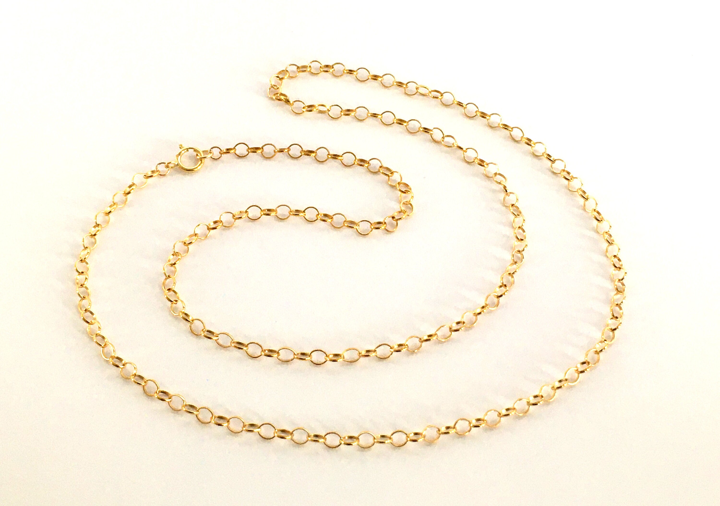 55 cm Gold Filled Belcher Chain Necklace / 21.7 Inch / 31 mm Etsy