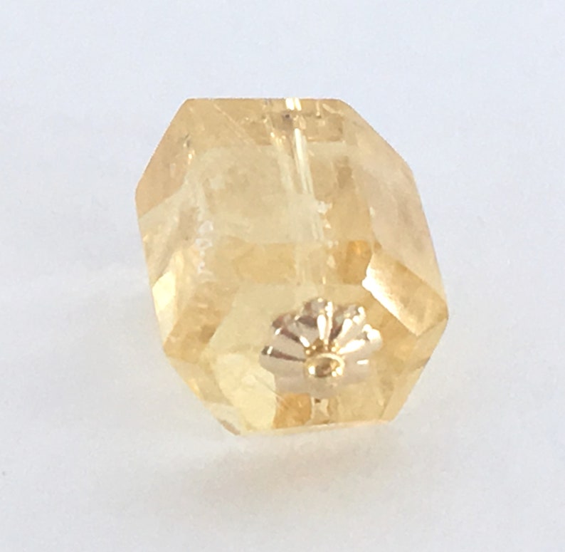 Citrine Crystal /& Gold Filled Pendant Natural 11x10x8 mm Yellow Citrine November Birthstone DIY Jewelry Making Supply Chain Necklace