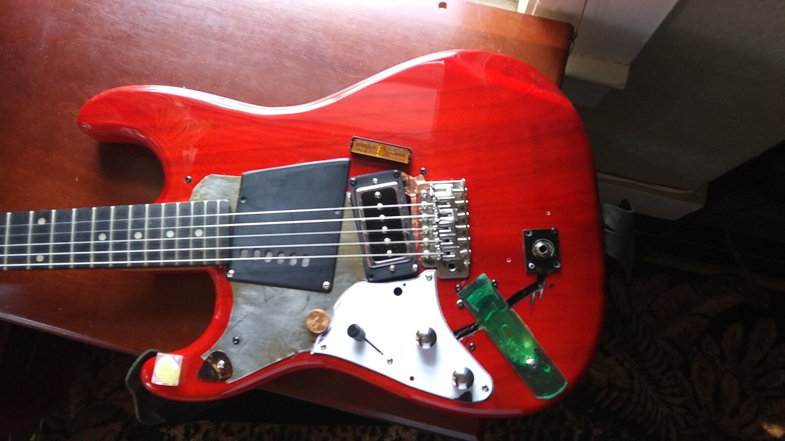 Custom Red Strat. One of a kind guitar. Kill switch. P94 Etsy