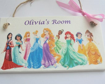Disney Personalised Handmade Childrens Wooden Door Plaque Bedroom Door Sign