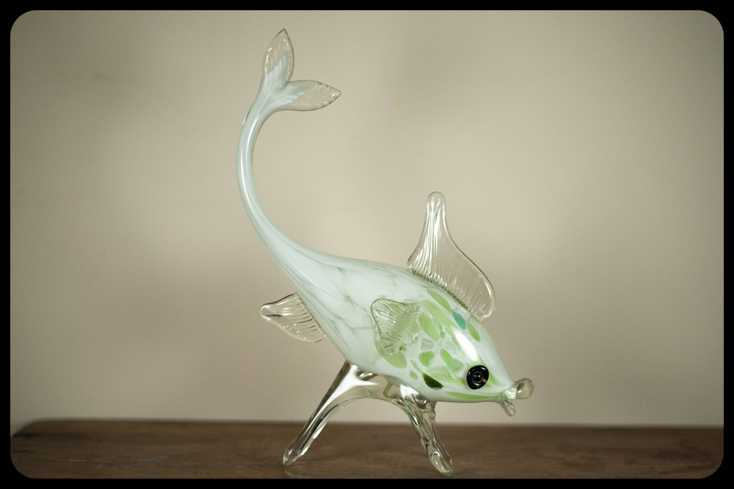 Vintage Murano, Poisson Verre Murano Venise, Made in Italy, Art Du Verre, Sculpture, Statue Verre, D