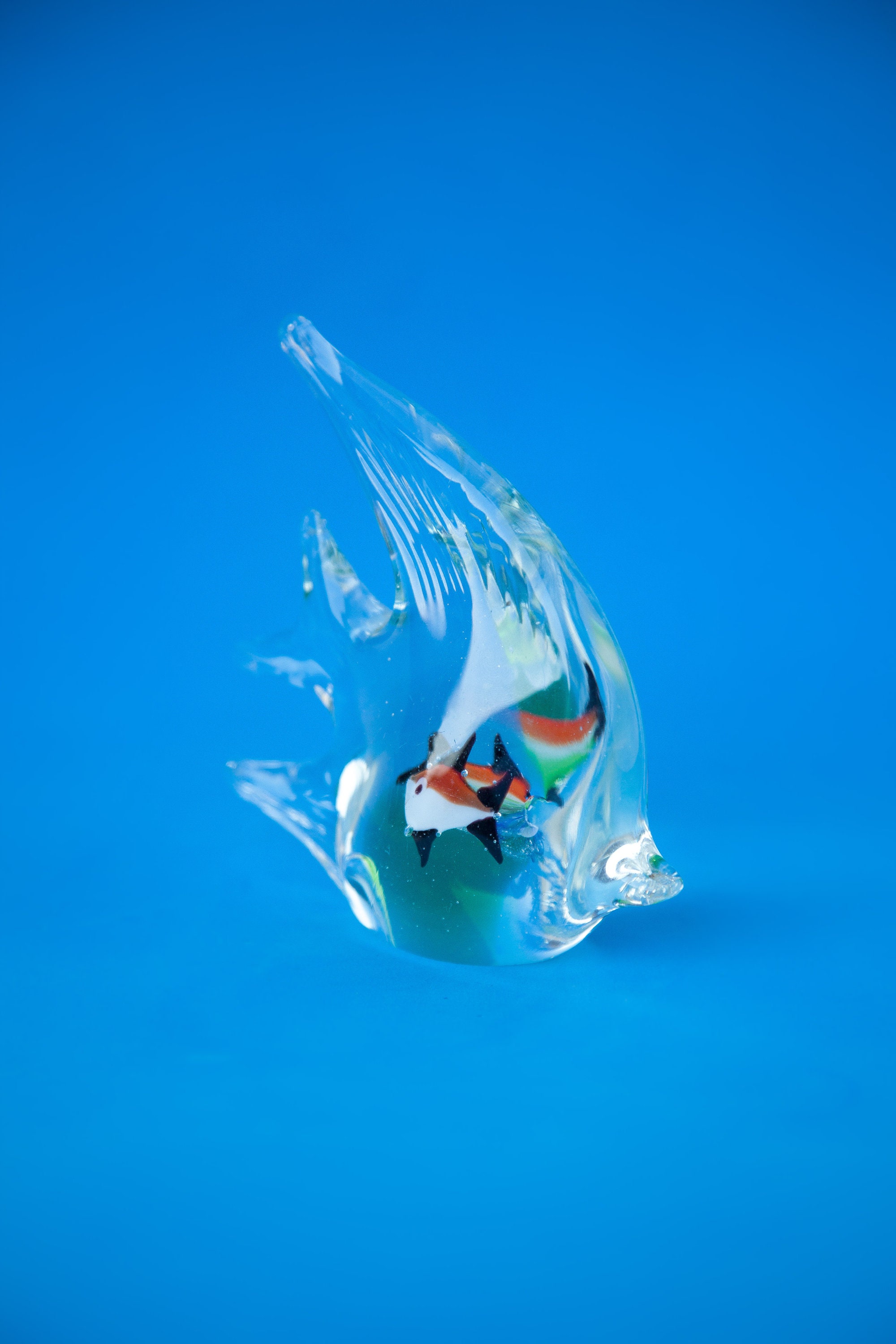 Vintage Poisson, Poisson Figurine, Verre Italien, Art Du Verre, Statuette Vitrine, Paperweigt, Home 