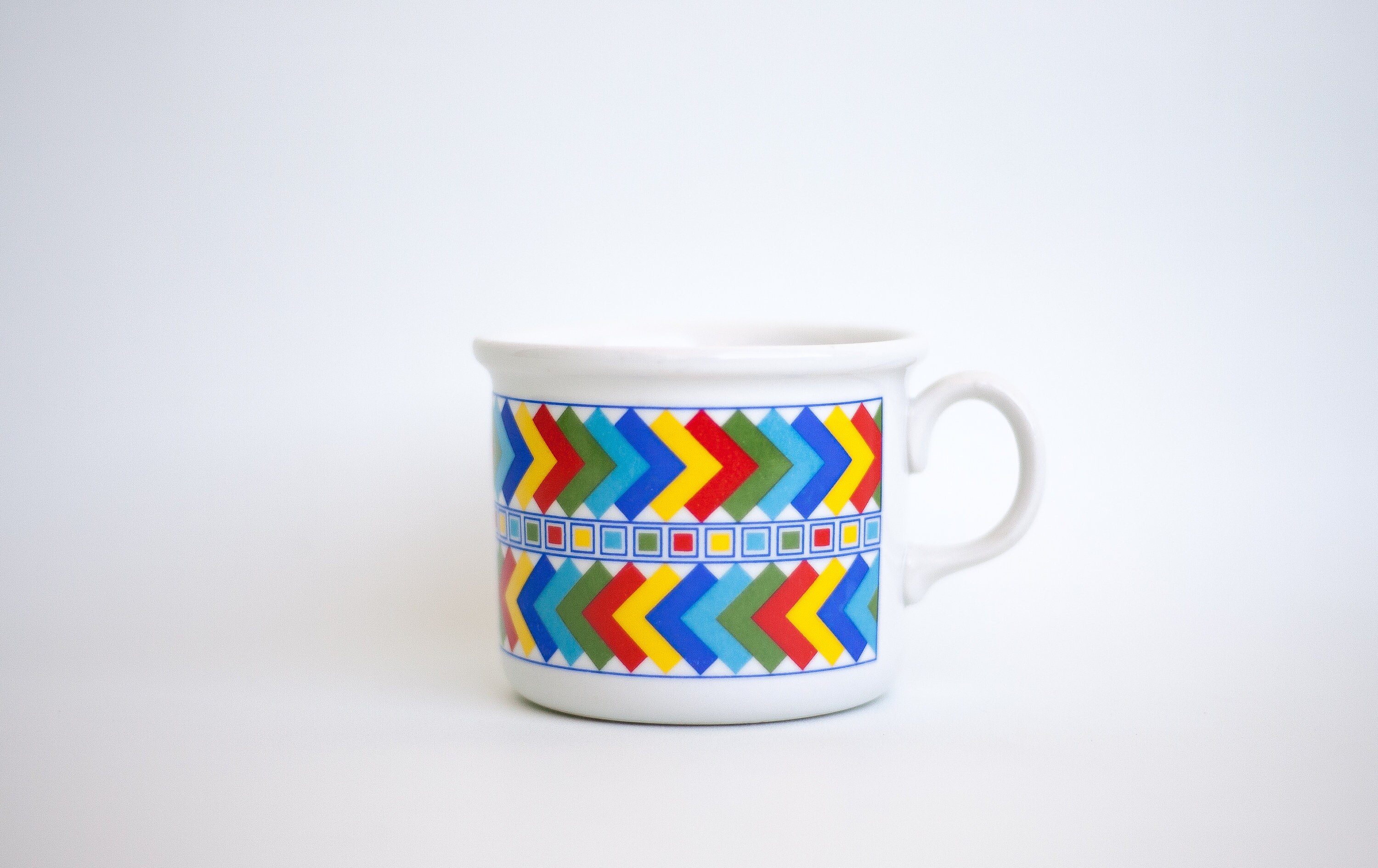 Mug Vintage, Cipa Italy, Mug Porcelaine, Géométrique Couleurs, Anniversaire, Collection, Cuisine, Ce