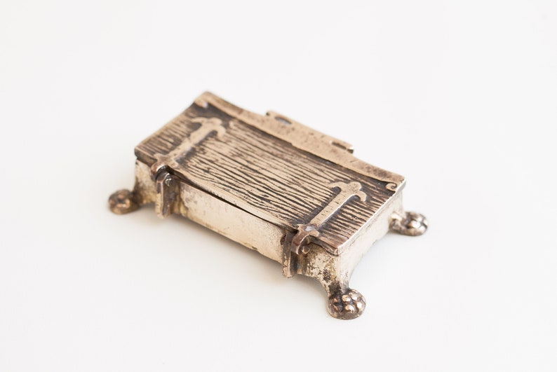 brass matches treasure Jewelry vintage storage jewelry box jewelry display box treasure chest box stamps jewel box brass