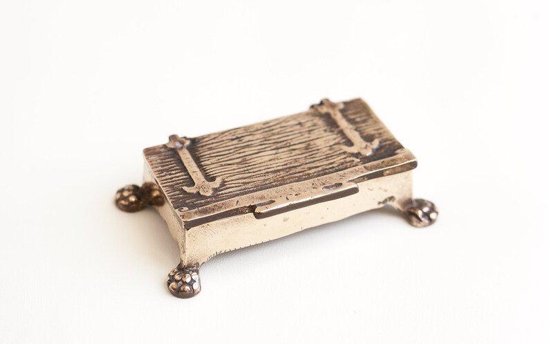 brass matches treasure Jewelry vintage storage jewelry box jewelry display box treasure chest box stamps jewel box brass