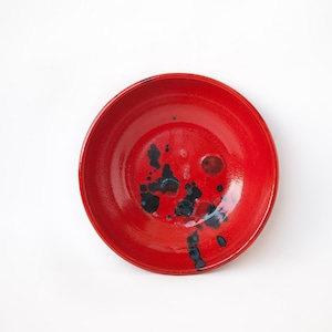 Ceramiche vintage, piatto fondo, piatto rosso, modernista, ceramica portoghese, decorazione d'interni, arredamento per la casa, ceramica