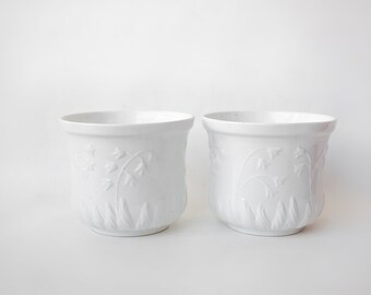 Pair of planters, vintage planter, ceramic planter, FAL Capuchos alcobaça, planter, flower pot, planter, ceramic planter