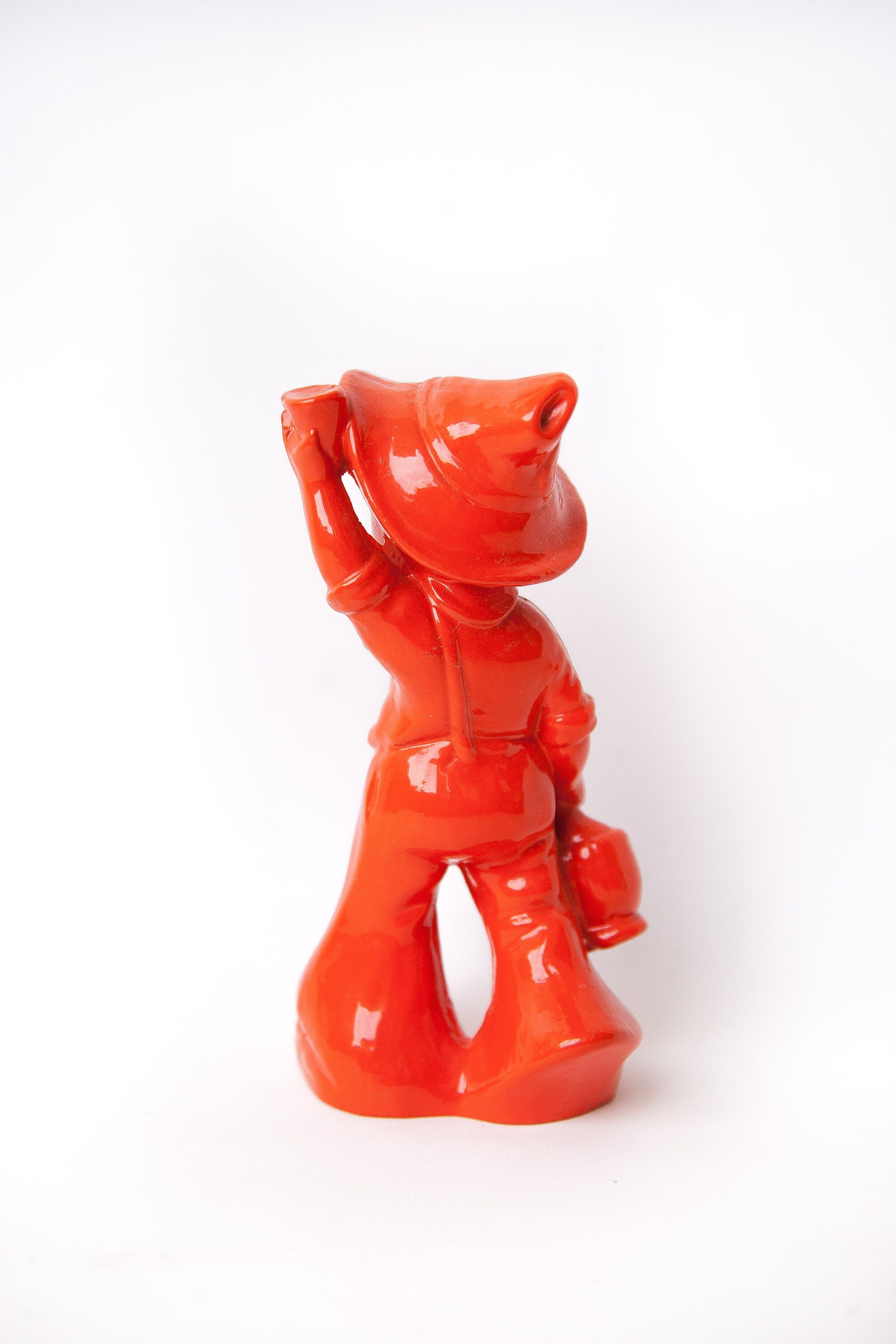 Vintage Statue Resin Statue Orange Statue Figurine Statue Etsy UK