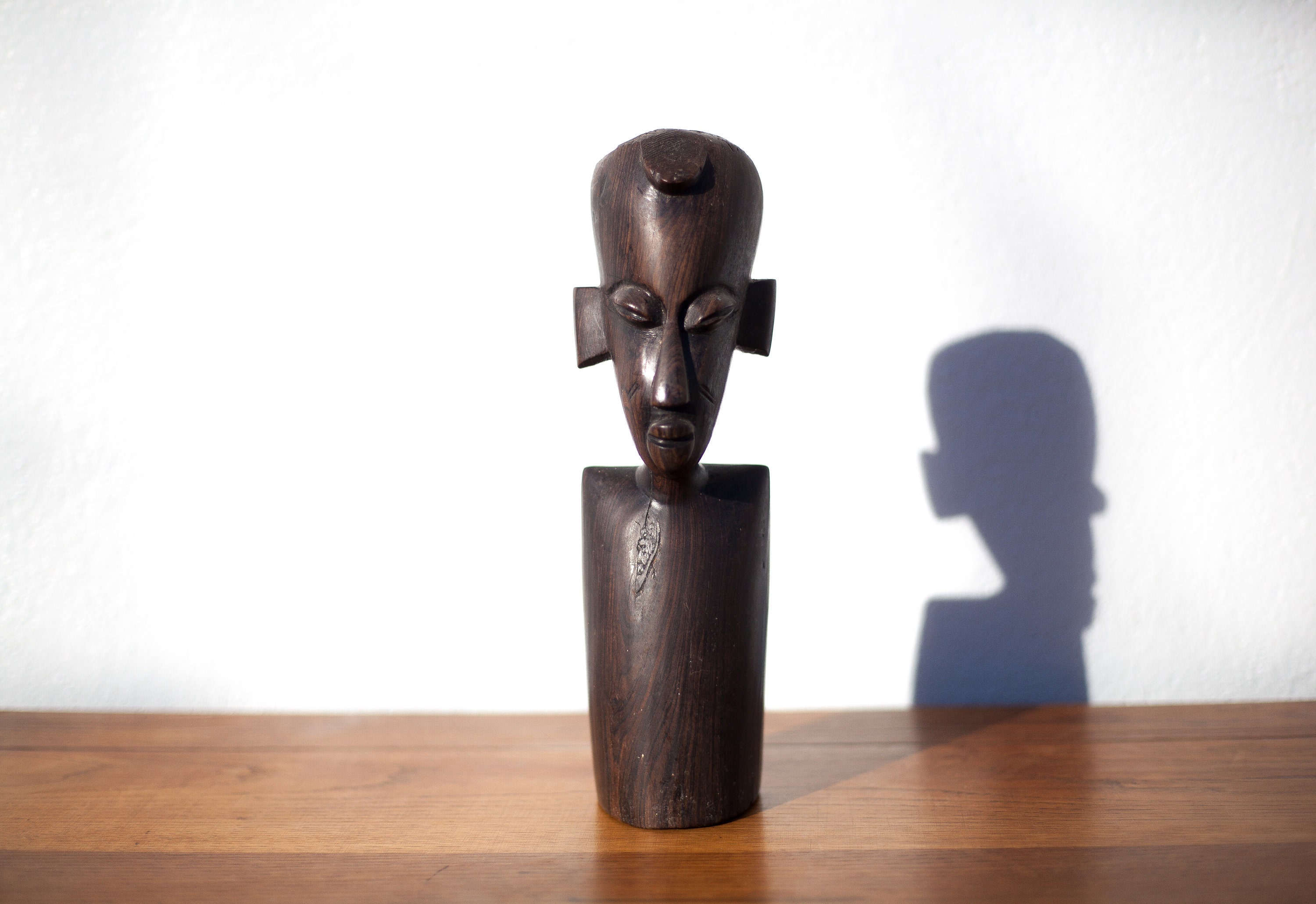 statuette Africaine, Buste Africain, Sculpture, Ethnique, Ébène, Homme, Art Collection, Déco Intérie