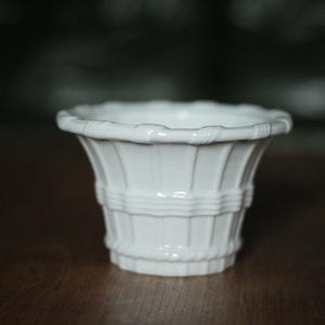 Limoges porcelain pot, small cachepot, planter, plant