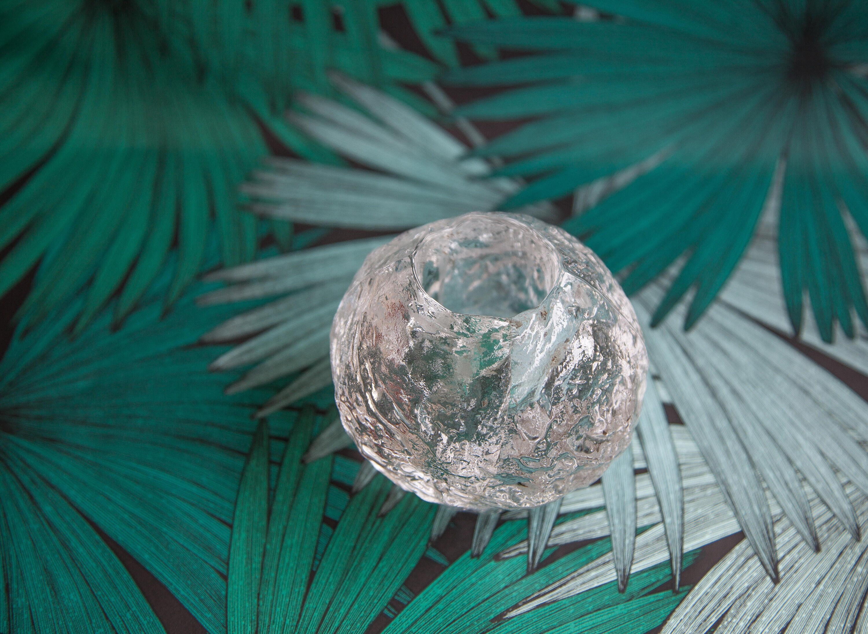 Bougeoir Vintage, Kosta Boda, Porte-Bougie, Bougeoir Boule de Neige, Photophore, Candle Stick, Holde