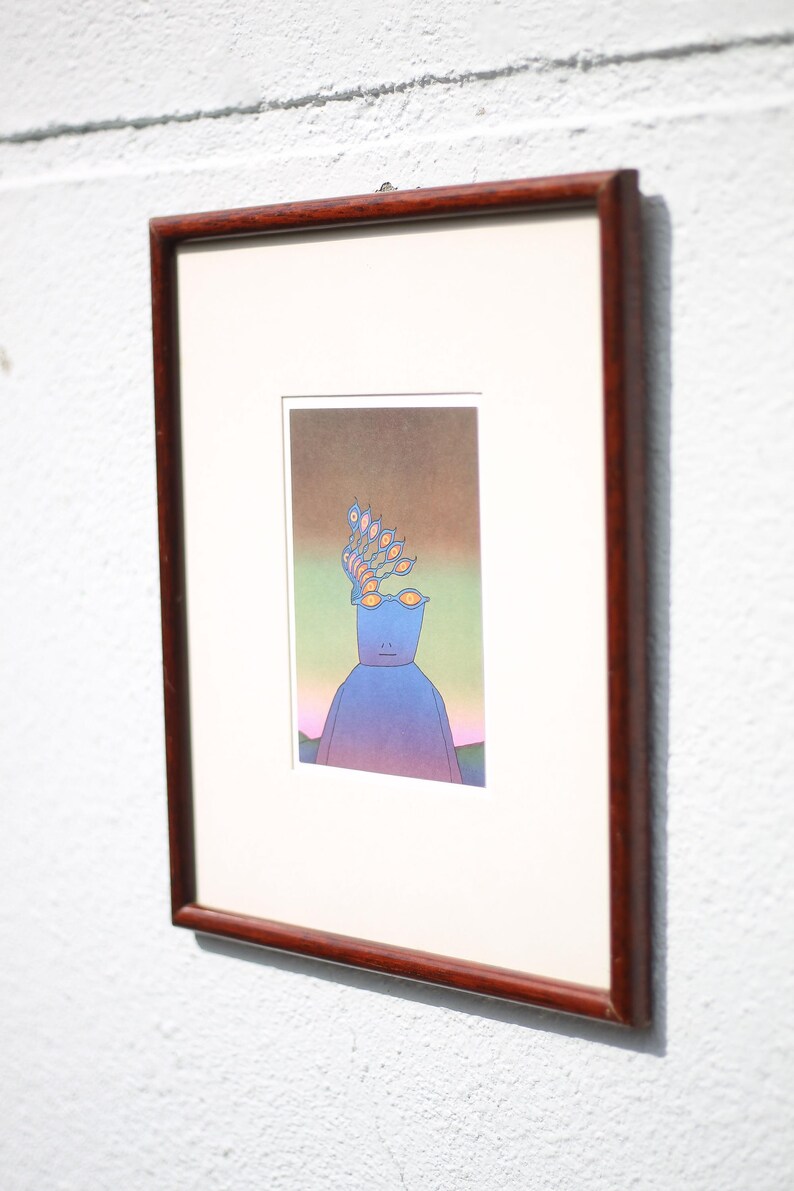 Vintage Decorative Frame, Wall Frame, Jean Michel FOLON, Framed, Wall