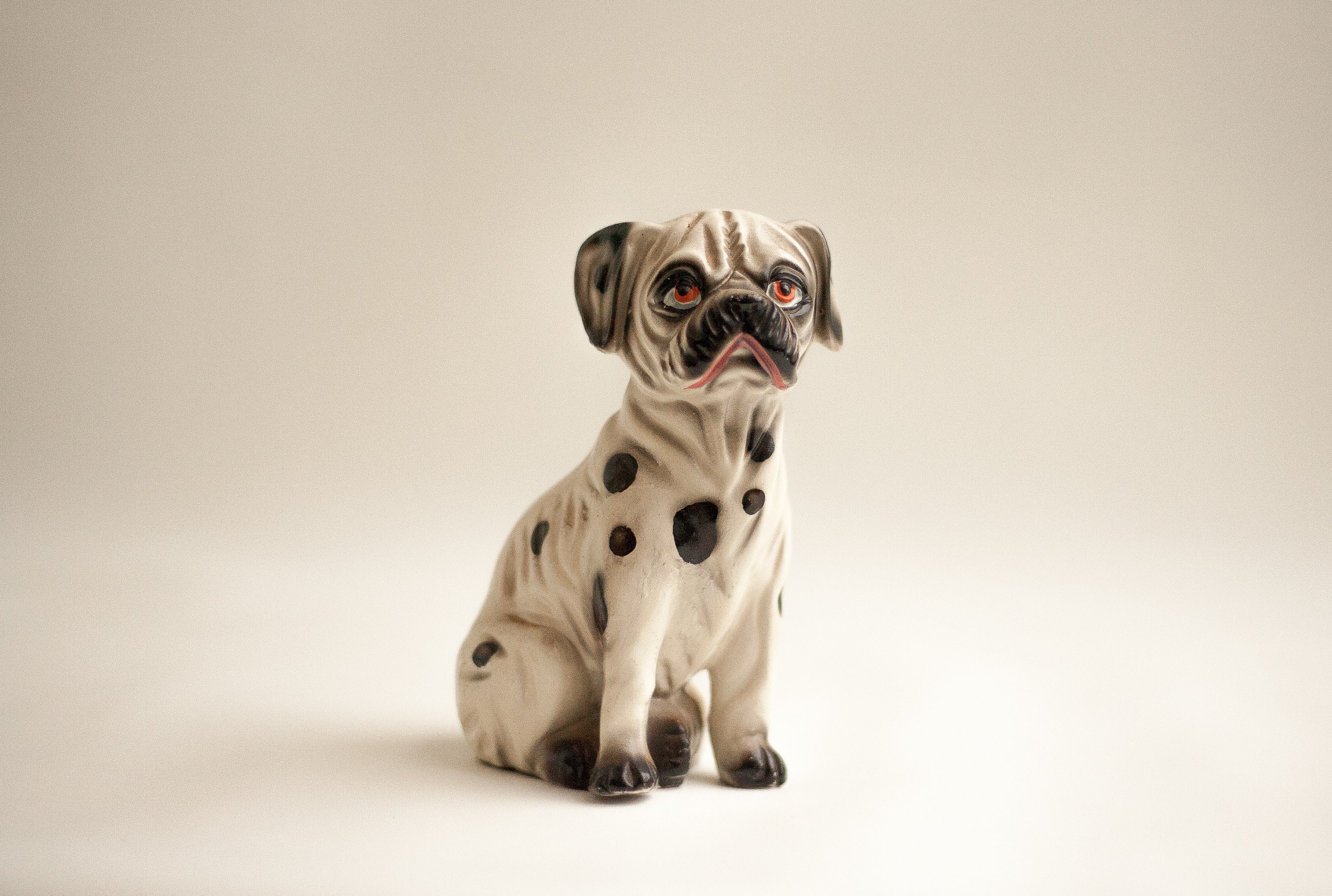 Tirelire Vintage, Figurine Chien, Chien en Plâtre, Statue Décoration Intérieur, Collection, Cadeau, 