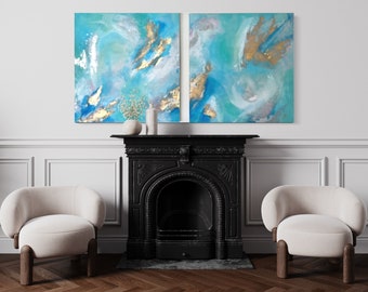 vision- original diptych abstract paintings