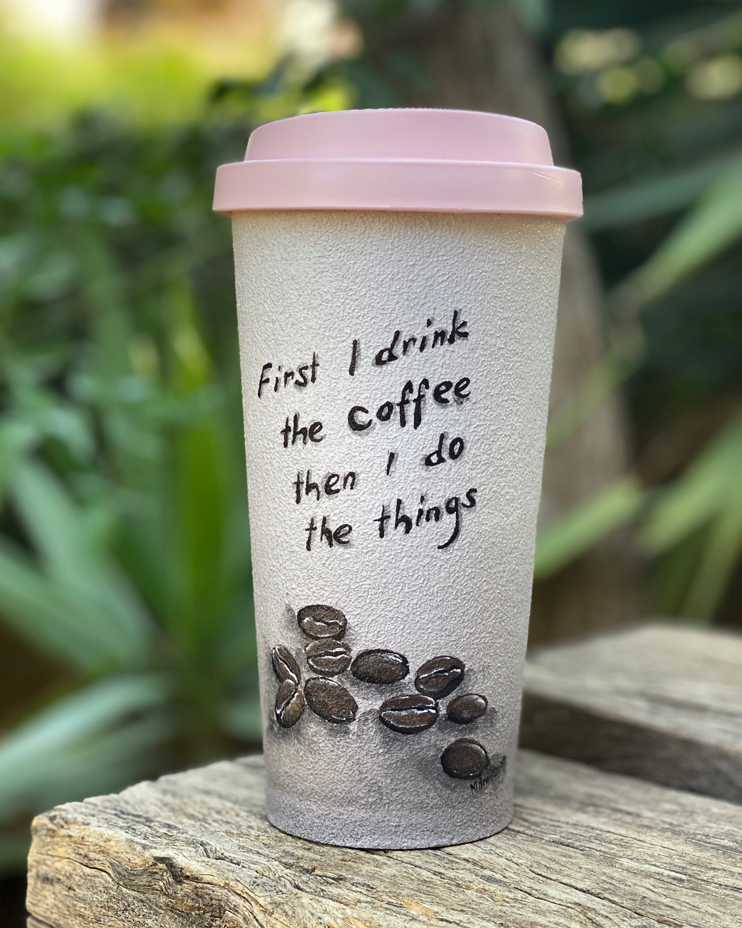 Custom Travel Mug Coffee to Go Mug Handpainted Mug Coffee Etsy Hong Kong