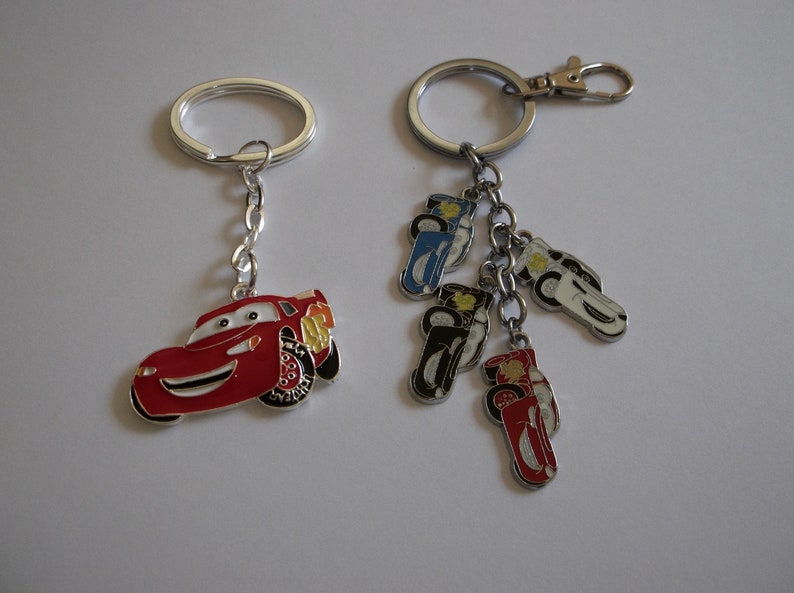 Disney Inspired CARS Themed MultiCharm Keyring Keychain Etsy