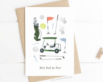 Funny Golf Birthday card| Luxury golf Birthday card | golf card for Dad| sport Father's day| Golf birthday day card| Best Dad card| golfing