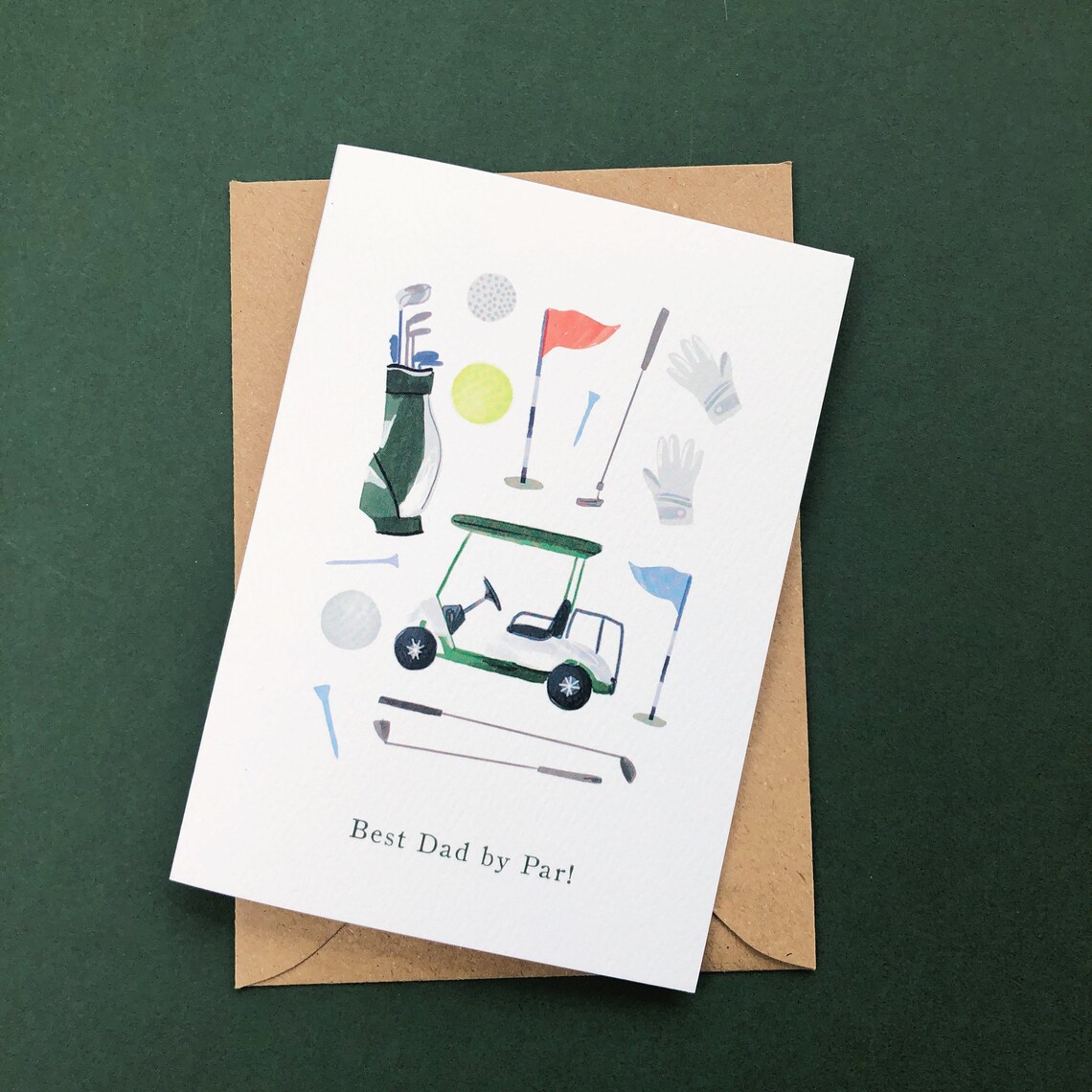 Lustige Geburtstagskarte Für Golfer – Mit Gestanztem Loch-Design, 12,7 X 17,8 Cm, Inkl. Umschlag