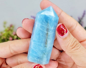 55g AMAZING COLOR Genuine Aquamarine Point, Aquamarine Point, Aquamarine, Healing Crystals, Crystal Grid, Crystal Point, Aquamarine Crystal