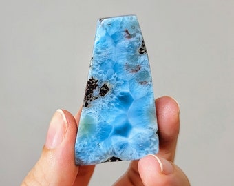 35g Dominican Larimar Slab, Genuine High Quality Larimar, Larimar Palmstone, Larimar Crystal Stone, Larimar You Choose, Blue Crystal Slab