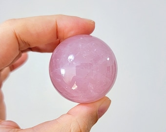 88g Small Gemmy Rose Quartz Sphere, Pink Quartz Crystal Ball, Madagascar Crystal, Mineral Specimen High Quality Stones, Crystal Grid Rocks