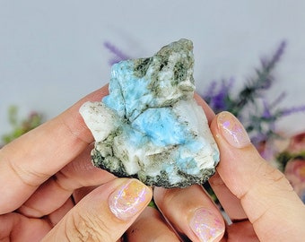 Stunning 61g Natural Larimar Rough - A Rare Gemstone for Crystal Lovers
