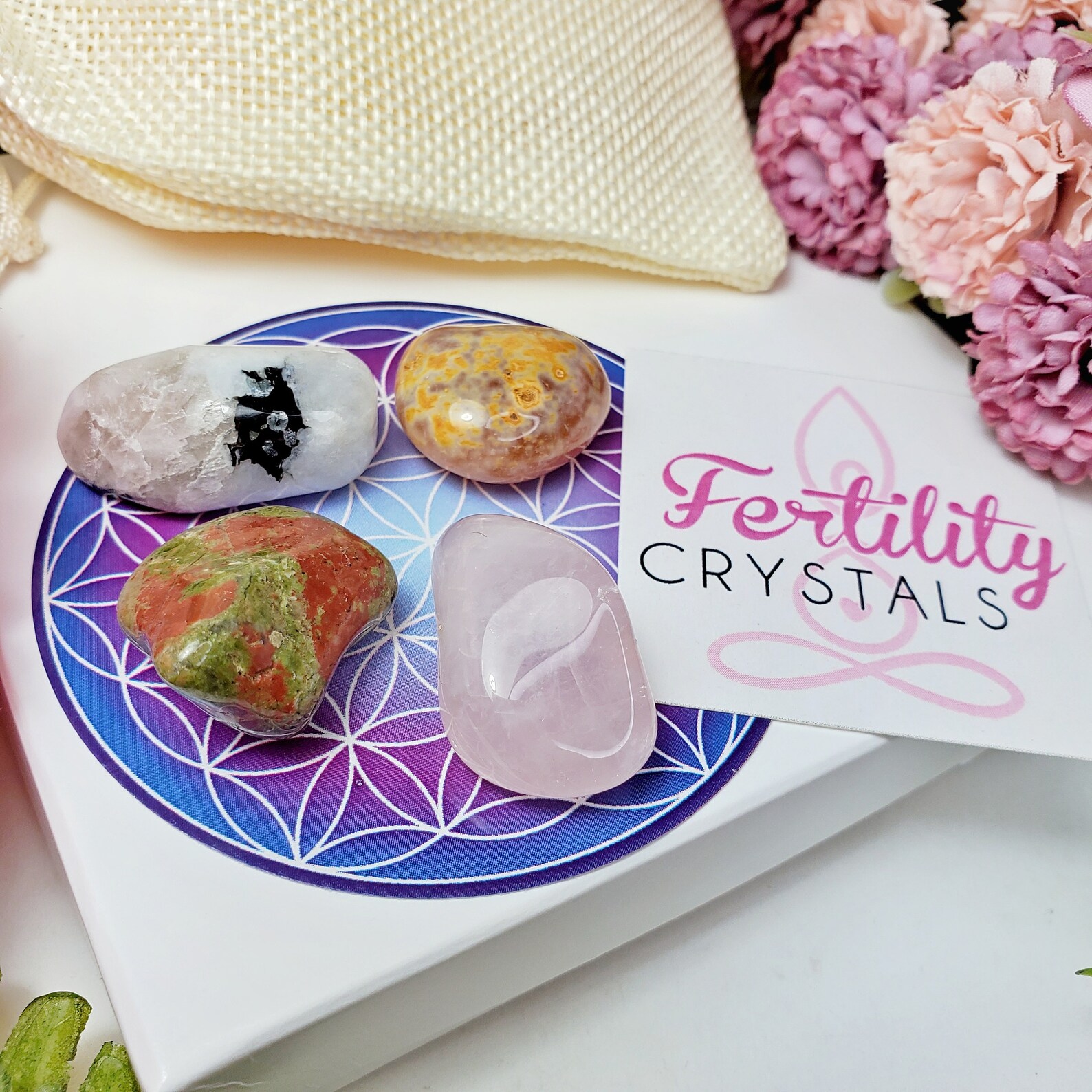 FERTILITY CRYSTALS Fertility Fertility Crystals Set Etsy