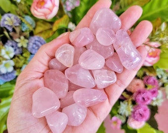 Tumbled Rose Quartz, Rose Quartz, Pink Gemstone, Pink Quartz, Madagascar Rose Quartz, Rose Quartz Crystal, Worry Stone, Anxiety Crystals